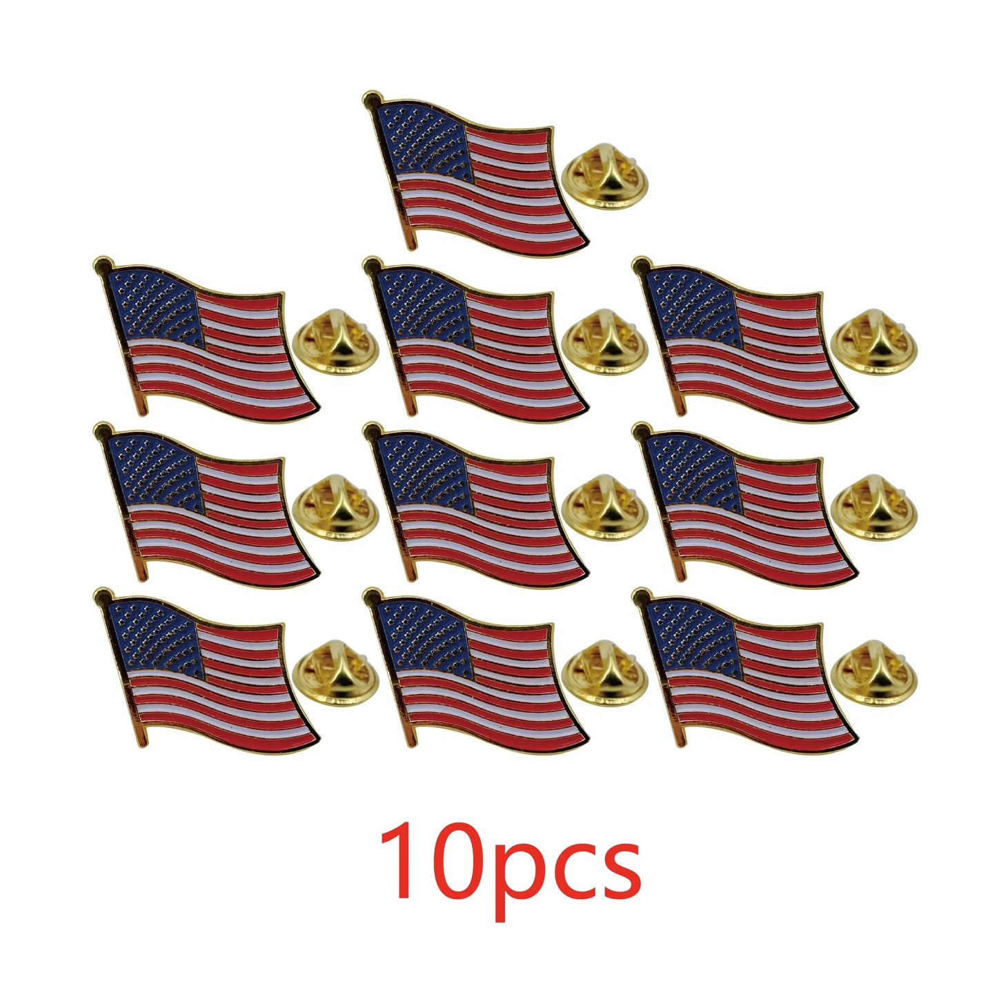 American Flag Lapel Pins – USA Metal Enamel Flag Pins United States US Waving Badge Brooch for Patriotic Display