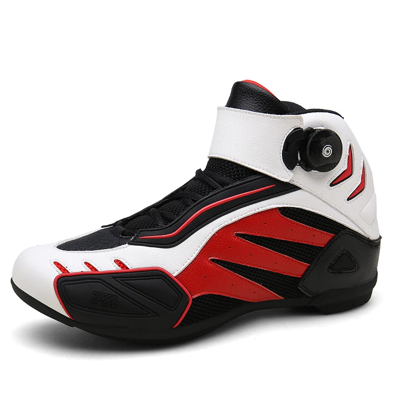 PU Leather Motorcycle Riding Boots for Men And Women Breathable Four-Season Motocross Motorbike Boots