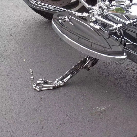 New Creative Metal Motorcycle Bracket Motorcycle Kicklands Funny Vertical Middle Finger