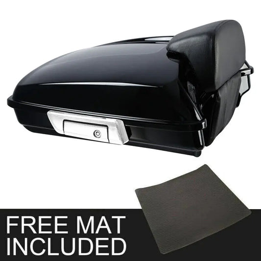 Motorcycle Razor Trunk Backrest For Harley Touring Road Glide 2014-2025 Gunship Gray Rear Bag