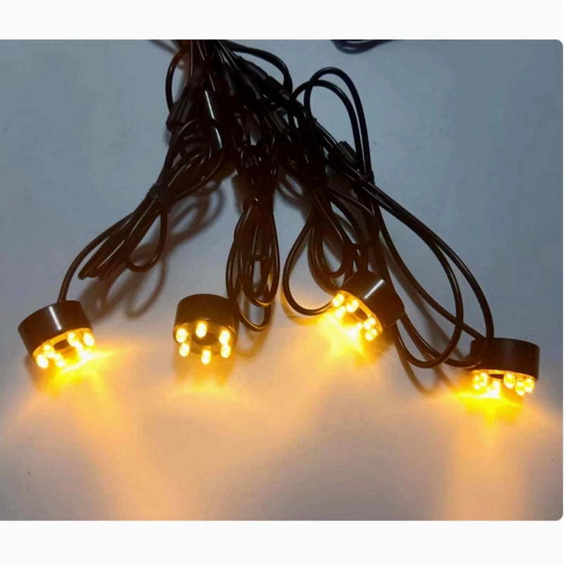 Underwater Lights 6-LED Light Ring For Fountain Fish Pond Water Garden 12V with Transformer tabletop water pump Decorative