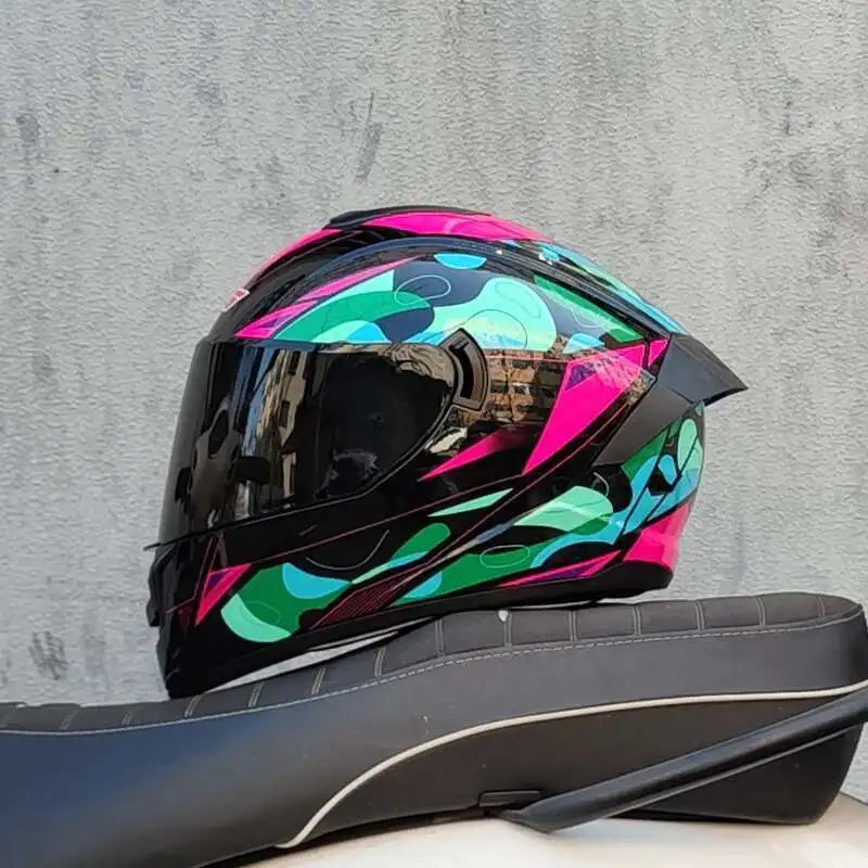 dual-lens Motocross helmet Professional racing dual lens safety helmet, off-road motorcycle full face protector, approved by DOT
