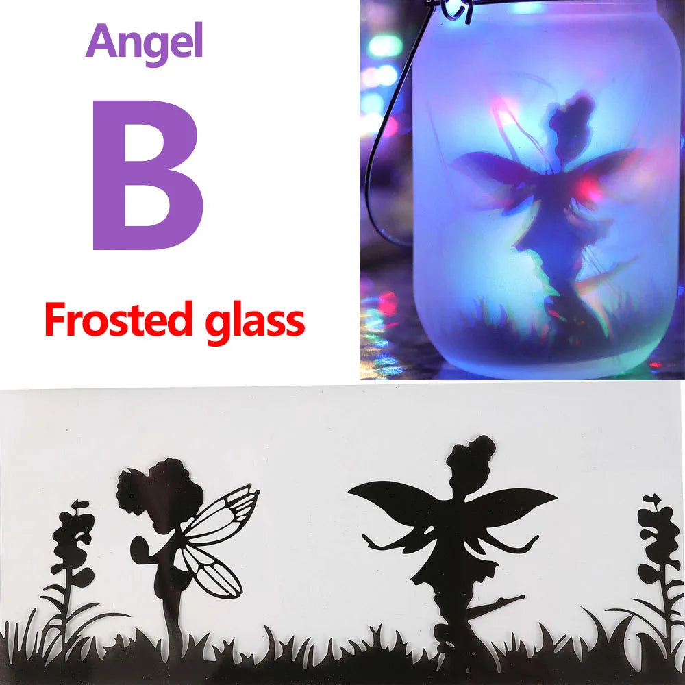 Portable Solar Lantern, Fairy Lights, Garden Ornament Outdoor Hanging Frosted TreeTable, Yard, Patio, Lawn, Glass Mason Jar Lamp