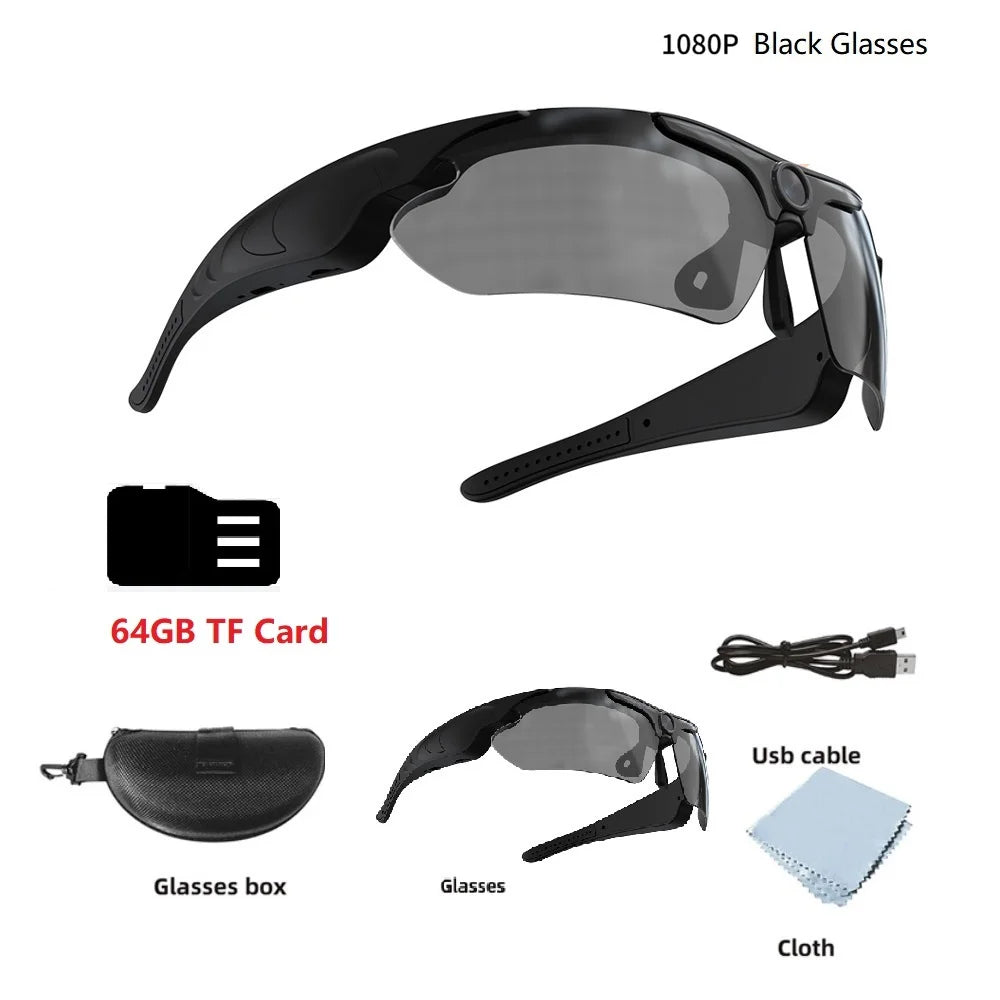 4K HD Smart Glasses Camera Mini Eyewear Camcorder for Outdoor Cycling Driving Video Recordings