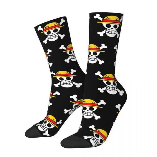 Fashion Men's Socks Harajuku Tony Tony Choppers Sock Luffys Zoros Trafalgar Law Anime Women's Socks Spring Summer Autumn Winter
