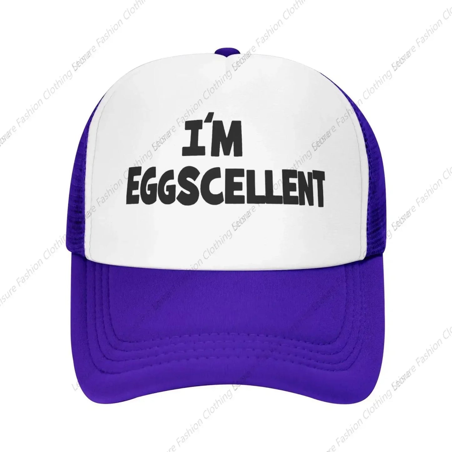 I'm Eggscellent Baseball Hats for Men Women Adjustable Dad Trucker Hat Outdoor Daily Leisure Caps