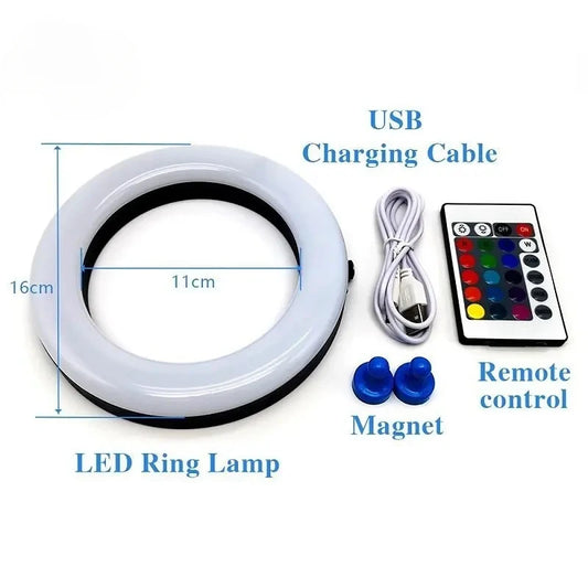 Colorful LED Hookah Light Show Shisha Ring Lamp Magnet Viscose Adsorption with Remote Control Cachimba Smoking Accessories
