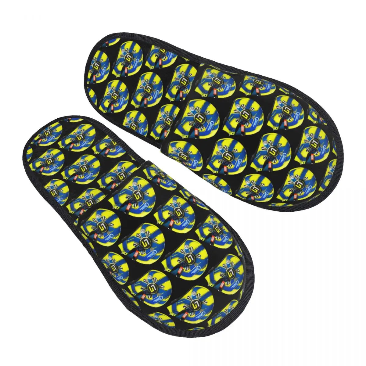 Custom British Lando Norris Racing Driver Guest Slippers for Spa Women House Slipper
