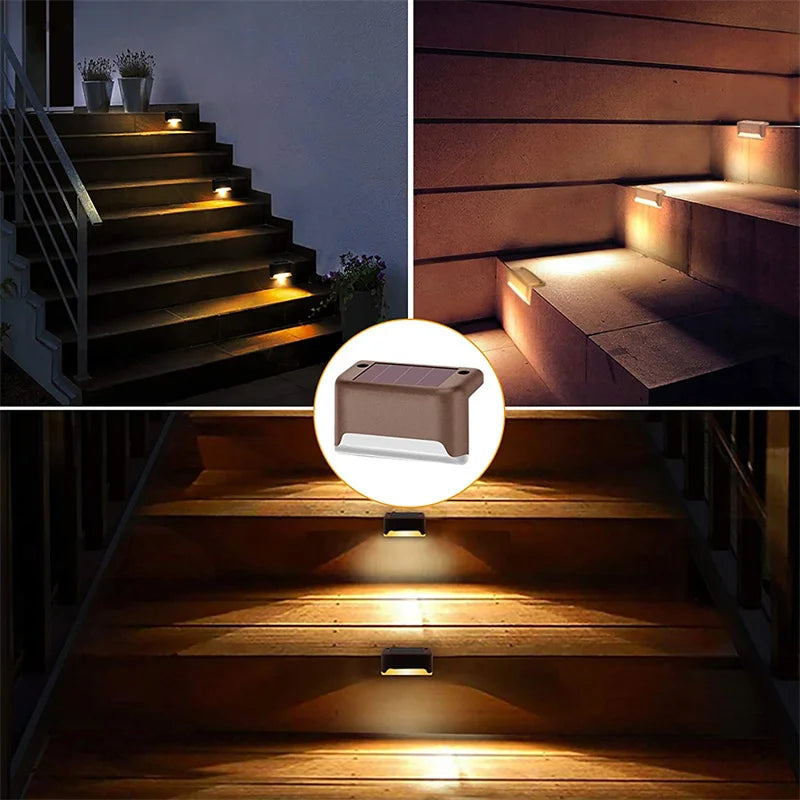 2/4/8/16 Pack Solar Deck Lights LED Waterproof Outdoor Solar Powered LED Step Lights For Decks Stairs Patio Yard Garden Decor