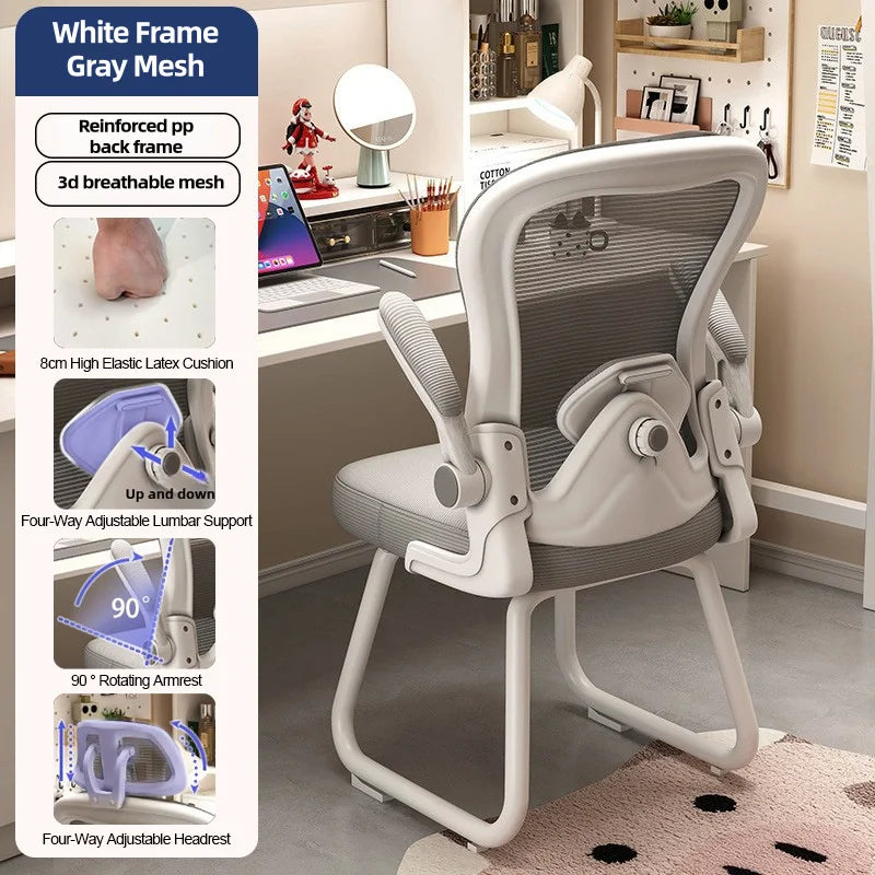Office Chair Mesh High Back Desk Computer Chairs Dormitory Study Ergonomic Gaming Seats Home Furniture Thickened Seat Cushion