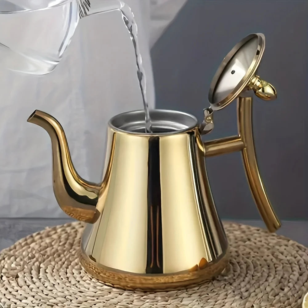 Coffee Pot Set with Filter - 1L/1.5L/2L Capacities Heat Resistant Tea Kettle for Restaurant teapot Home Use -