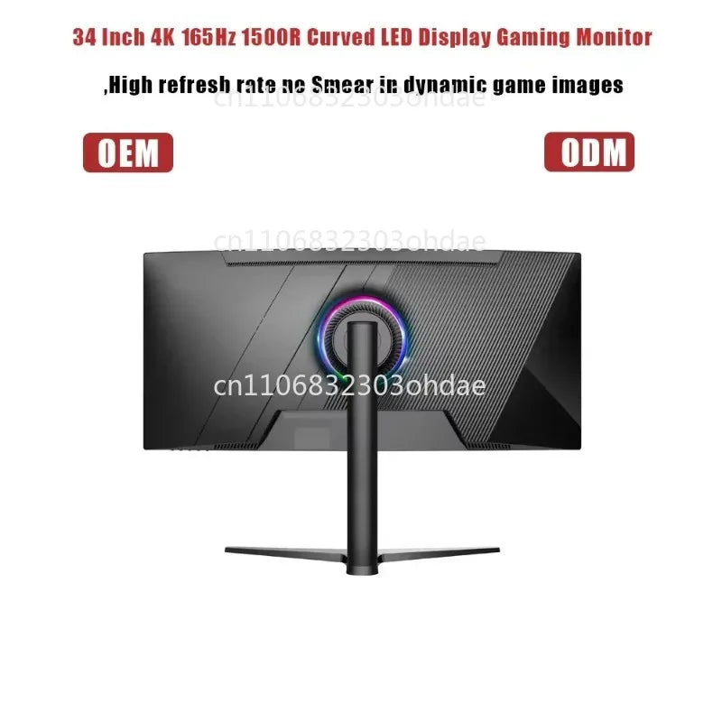 34 inch LCD 144hz 165 HZ 4k computer mo Rgb light bar game curved screen mo