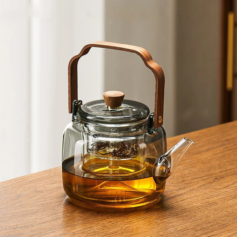 GIANXI Chinese Kung Fu Tea Set Glass Boiling Teapot Tea Water Separation High Temperature Tea Special Samovar Teapot Health Pot