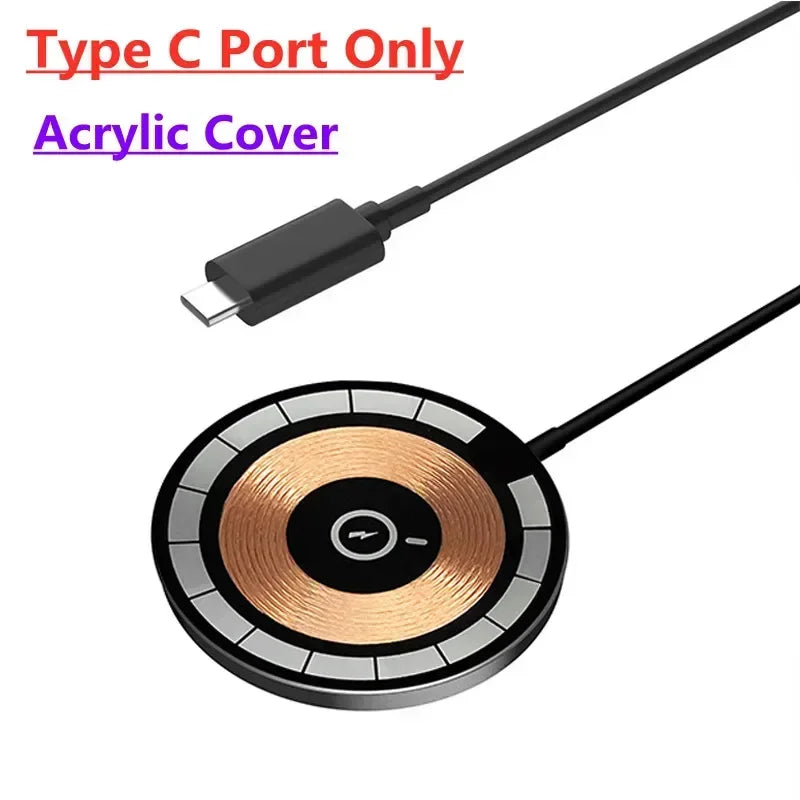 100W Magnetic Wireless Charger Pad Phone Chargers For iPhone 15 14 13 Pro Max Airpods Portable Magsafe PD Fast Charging Station