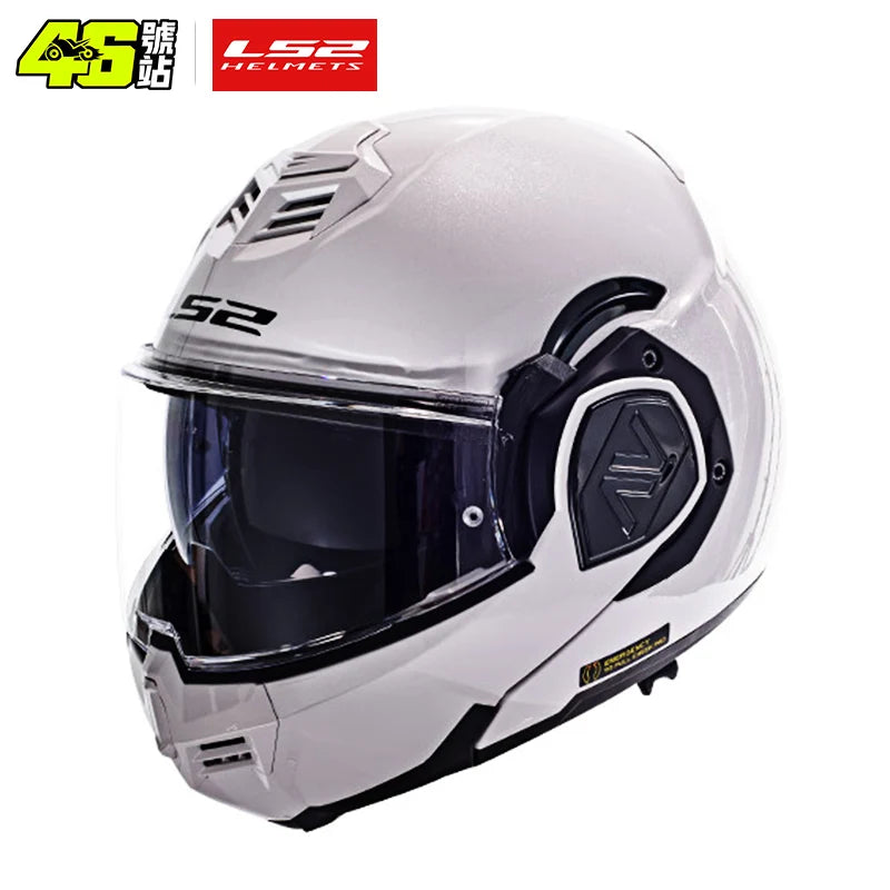 LS2 FF906 Advant Flip Up MODULAR Helmet Motorcycle Modular Double Visor Helmet built-in Lens ECE Capacete Moto helmets