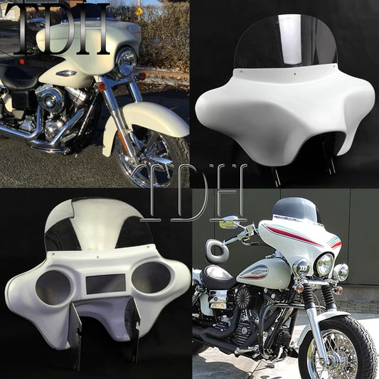 Batwing Fairing Windshield Hardware Kit For Harley Touring Road King FLHR CVO 94-13 Headlight Cowl Deflector Bracket 6x9 Speaker