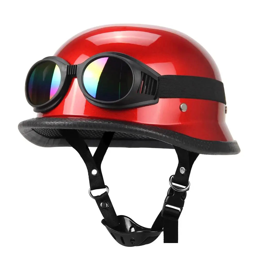Motorcycle Helmet Half Face Helmet Capacete De Moto Retro Casco Moto German Vintage Moto Half Helmet Motorbike DOT Certification