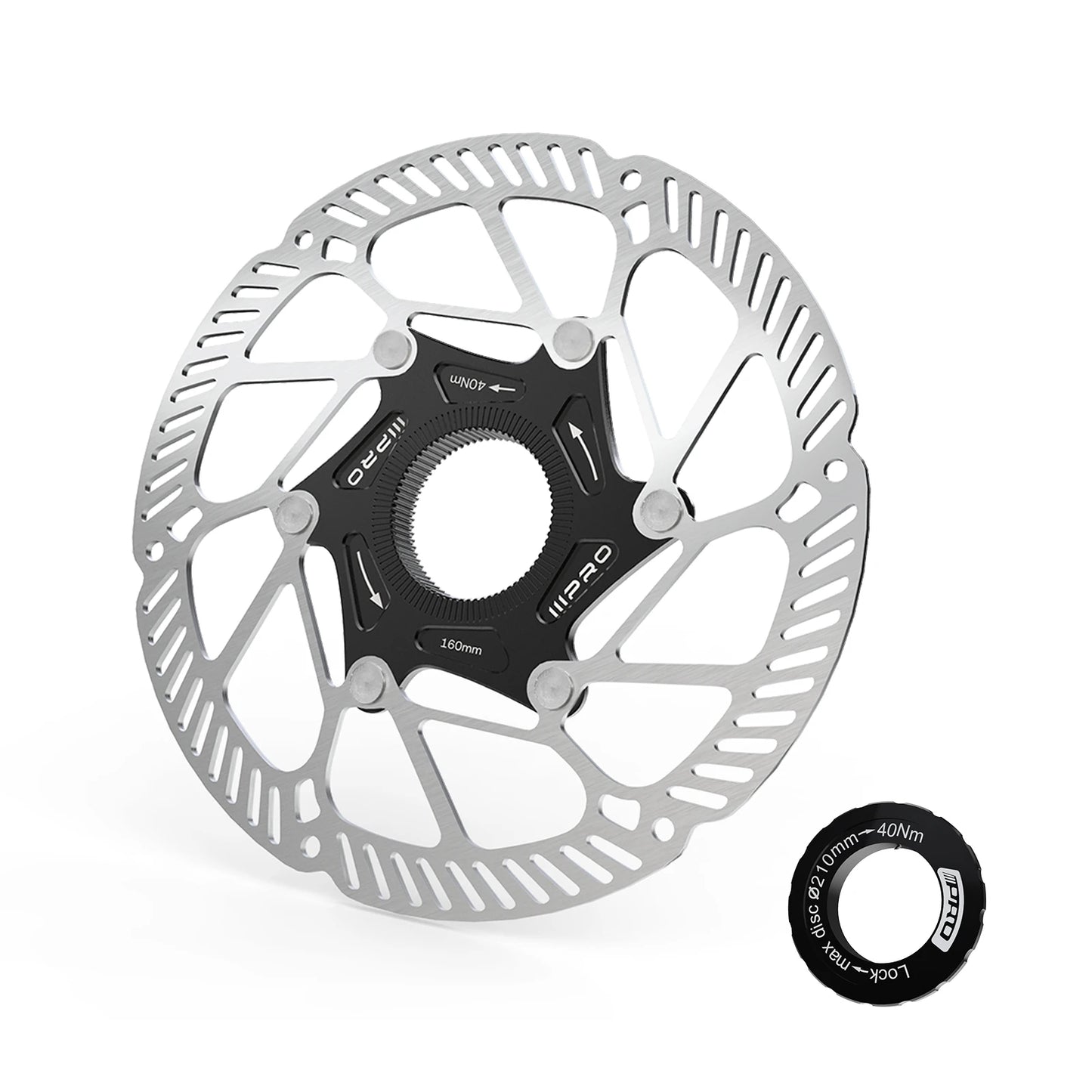 IIIPRO Bike Brake Floating Rotor 140/160/180/203mm Center Lock Brake Disc Ultralight High Strength abstract heat Disc Bike Part