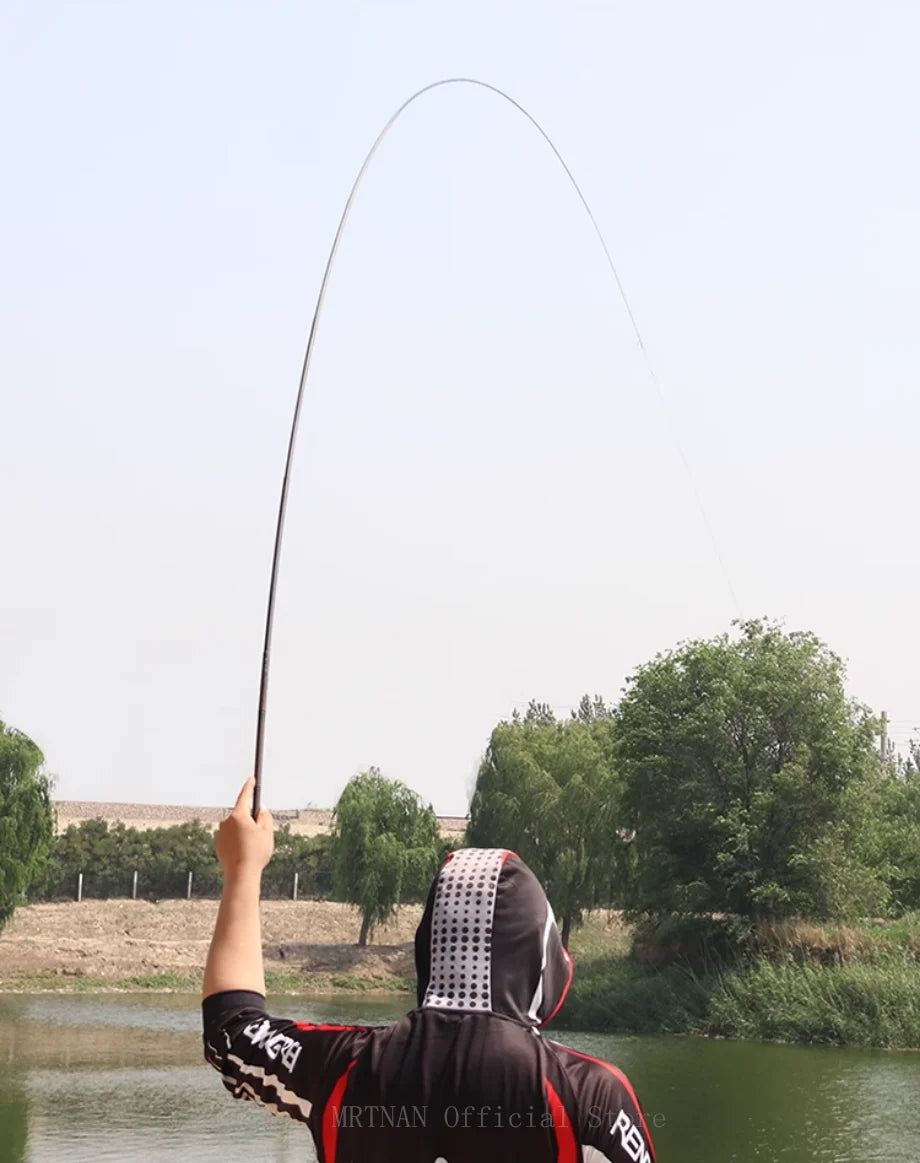 1.8M-4.5M Ultralight Telescopic Fishing Rod Travel SuperHard Stream Lake Hand Pole Carp Feeder Portable Fishing Rods