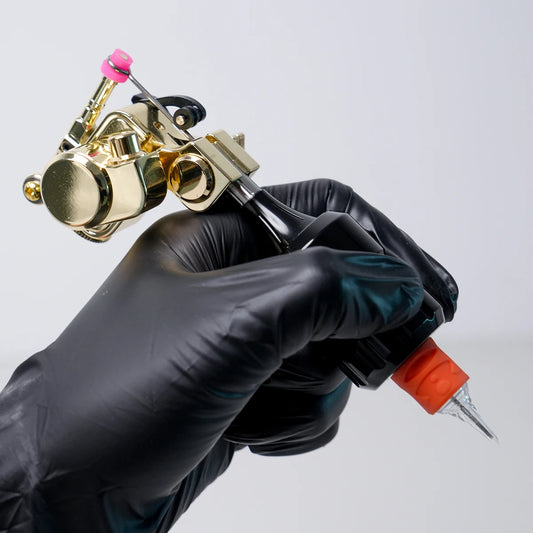DM V6S Rotary Tattoo Machine Permanent Professional Makeup Body Art Tattoo Gun Speed 12V/12000Rpm RCA Interface Supplies