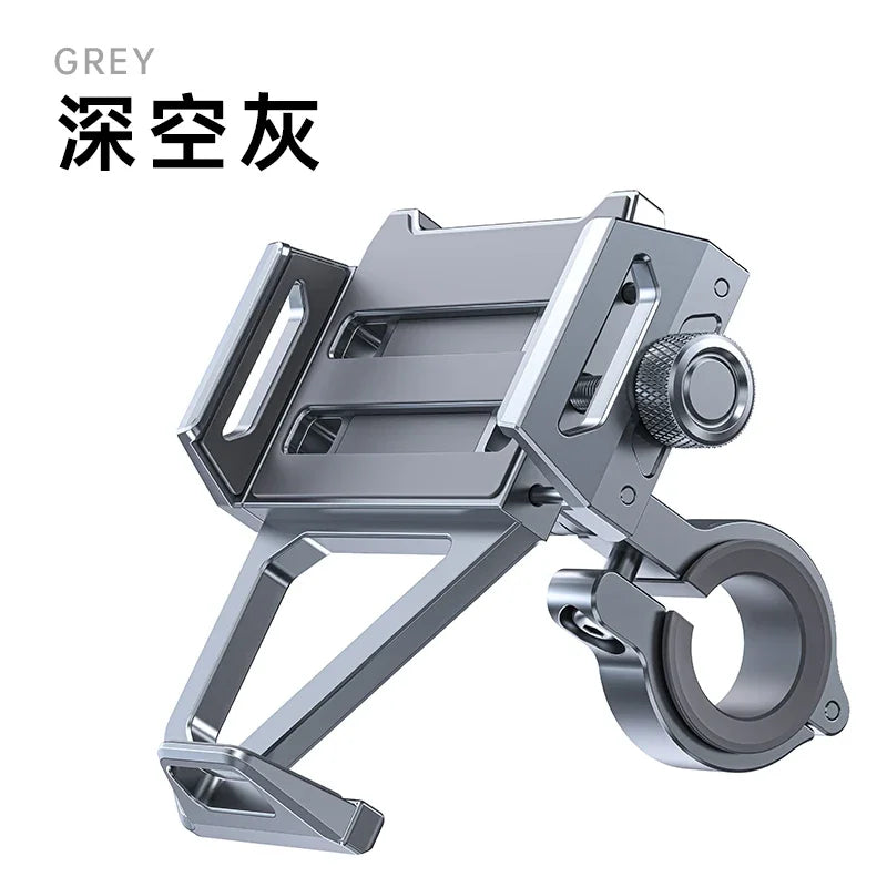 Aluminum Mobile Phone Holder for Motorcycle, Handlebar Bike Phone Mount,Suitable for Cycling, Mountain and Off-road