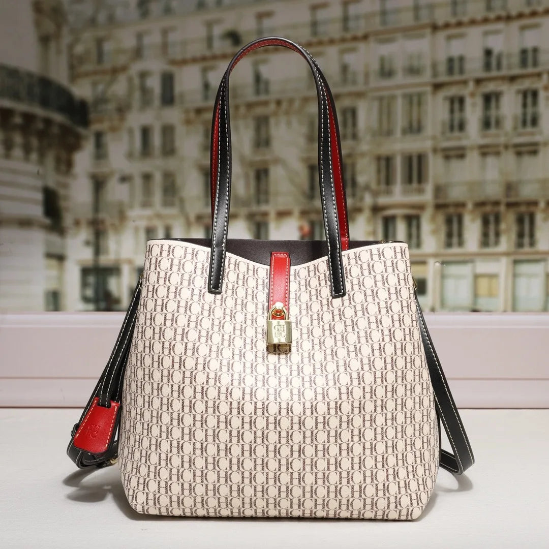 CH Classic Fashion Women's Bucket Bag Good Quality PVC Material Luxury Brand 2025 New Commuter Trend Crossbody Bag