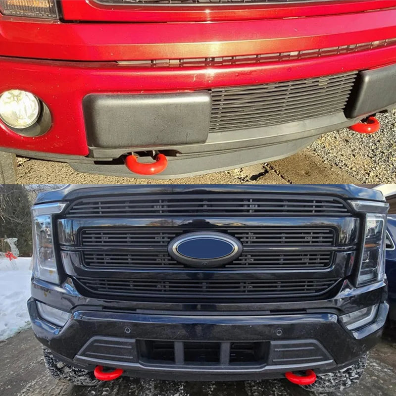 2pcs Front Tow Hooks Covers Trim for Ford F150 2004-2024
