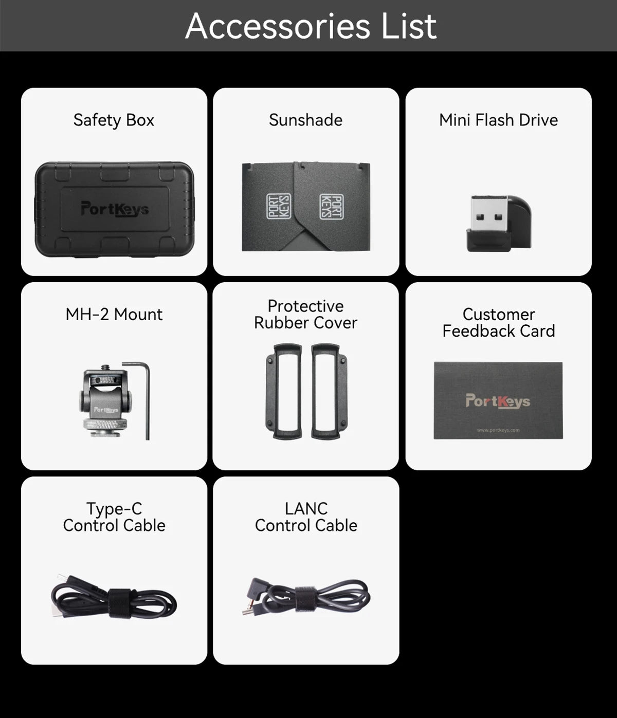 PortKeys LH5C -5.4 Inch On-Camera Monitor with Wired Camera Control/Focus Tracking Frame, 4K 360 Degree Color -Adjustment
