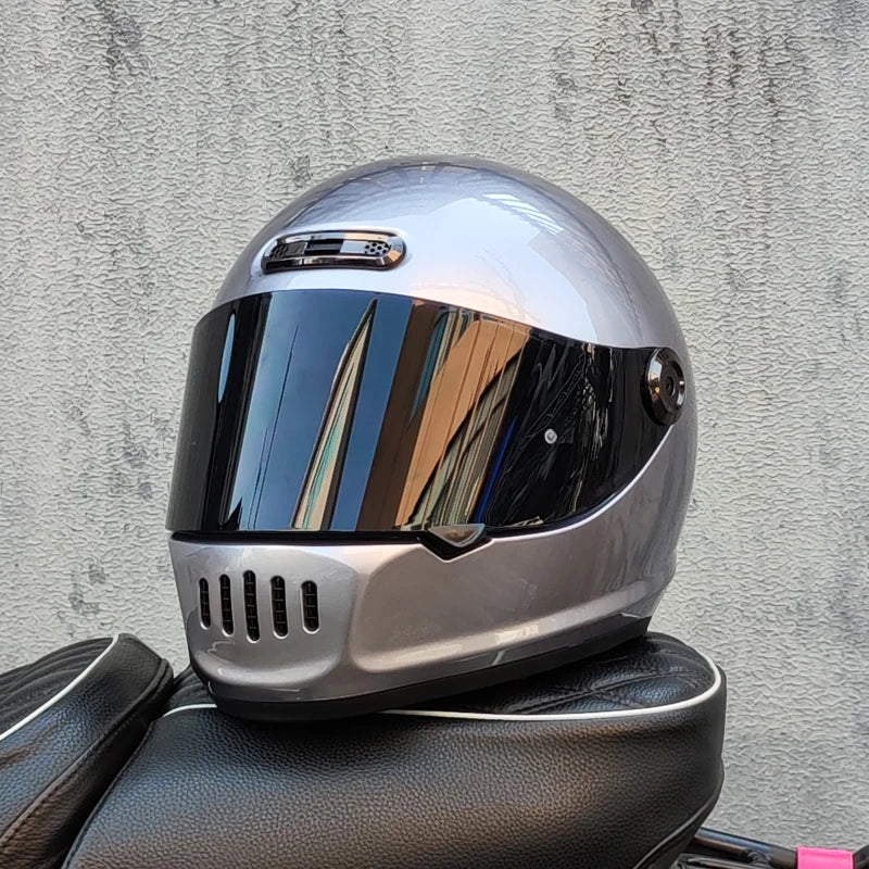 ORZ Classic Design Retro Full Face Motorcycle Helmet DOT Approved Adult Off Road Motorcycle Helmet Capacite Casco Moto