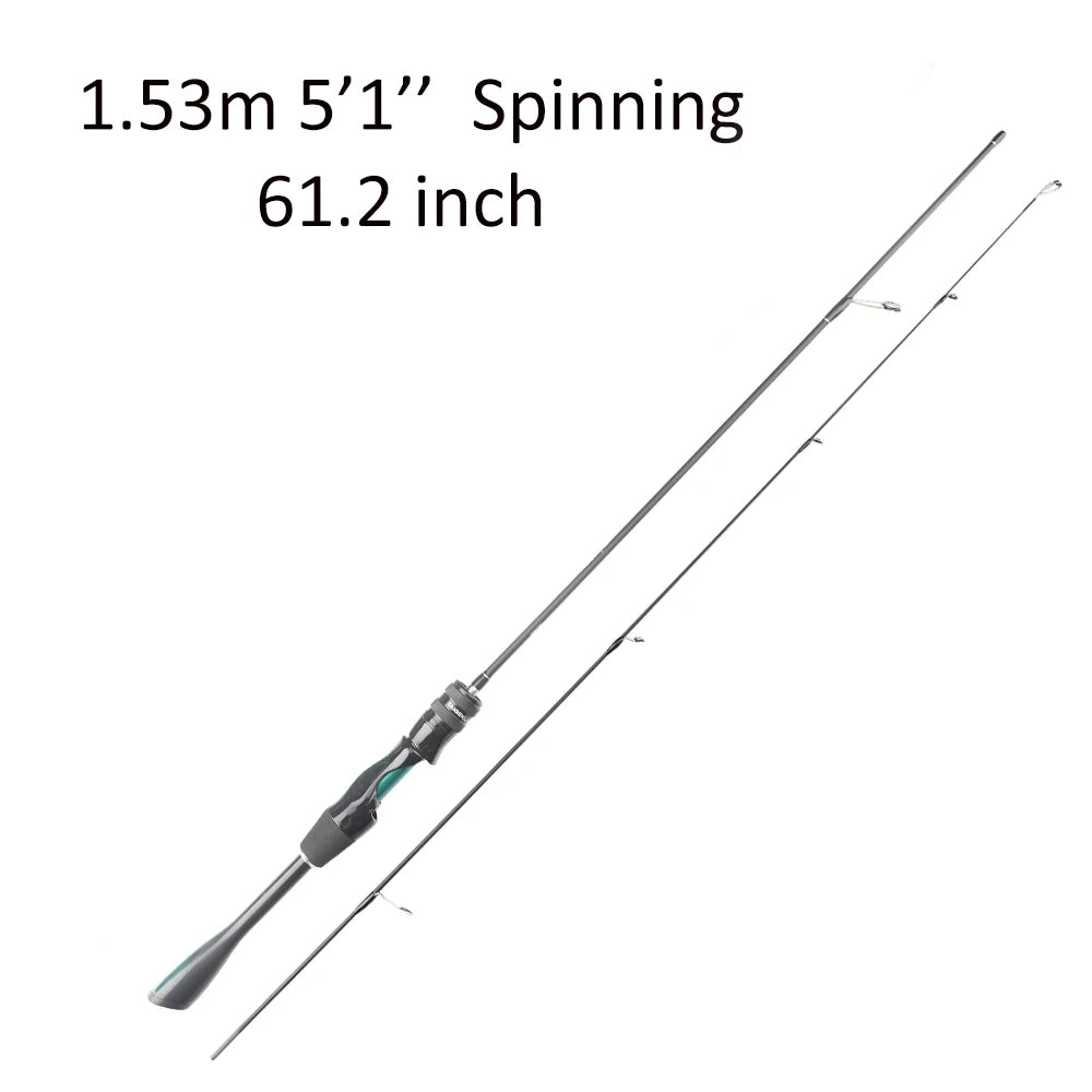 FISHINGFANS ORCA ULTRALIGHT UL SOLID TIP TAPERED HANDLE TROUT LAKE RIVER SPINNING CASTING FISHING ROD