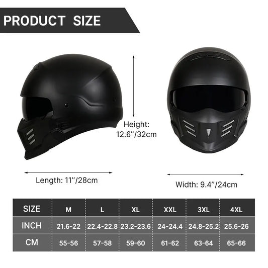High Quality Bright Black Scorpion Helmet Detachable Multi-purpose Combination Helmet Motorcycle Locomotive DOT ECE Approved