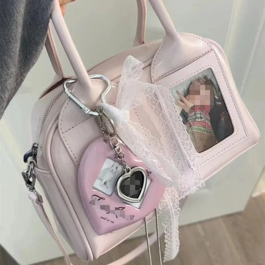 2025 New Y2K Harajuku Shoulder Bag Women Korean Transparent Ita Bag Crossbody Bag Female Japanese Designer Trend Handbag Purse