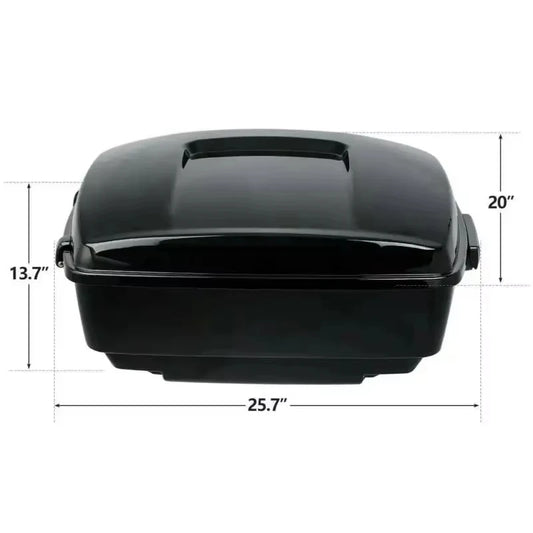 For Kawasaki Vulcan 1700 Vaquero Vn1700 2010-2025 Waterproof ABS King Tour Pak Pack Top Box Case With Luggage Rack