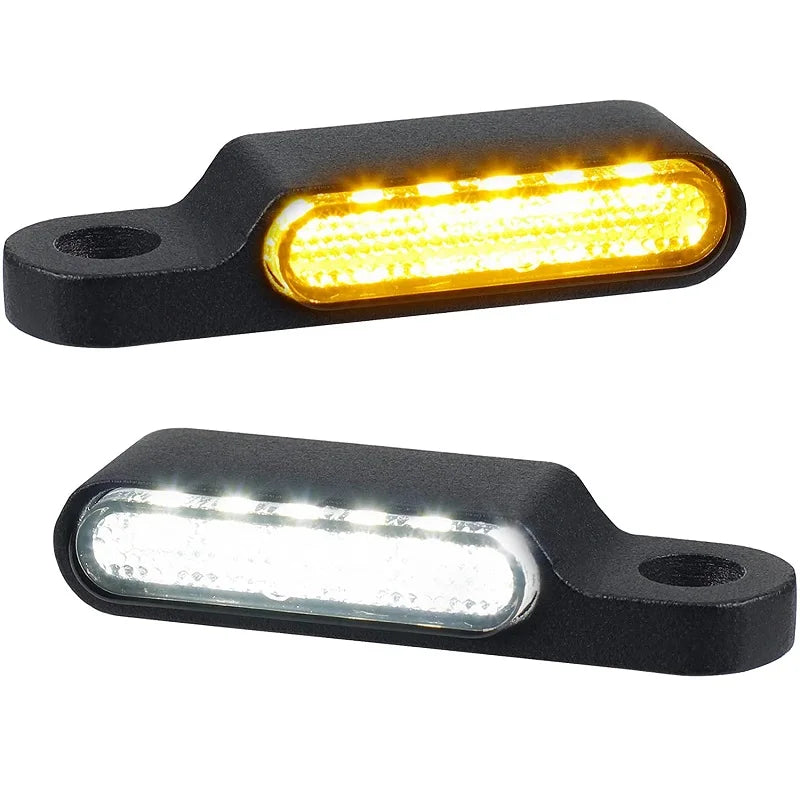 2Pcs Motorcycle Mini LED Turn Signal Running Lights Amber White Blinker Indicators Lamps For Harley Davidson Touring Accessories