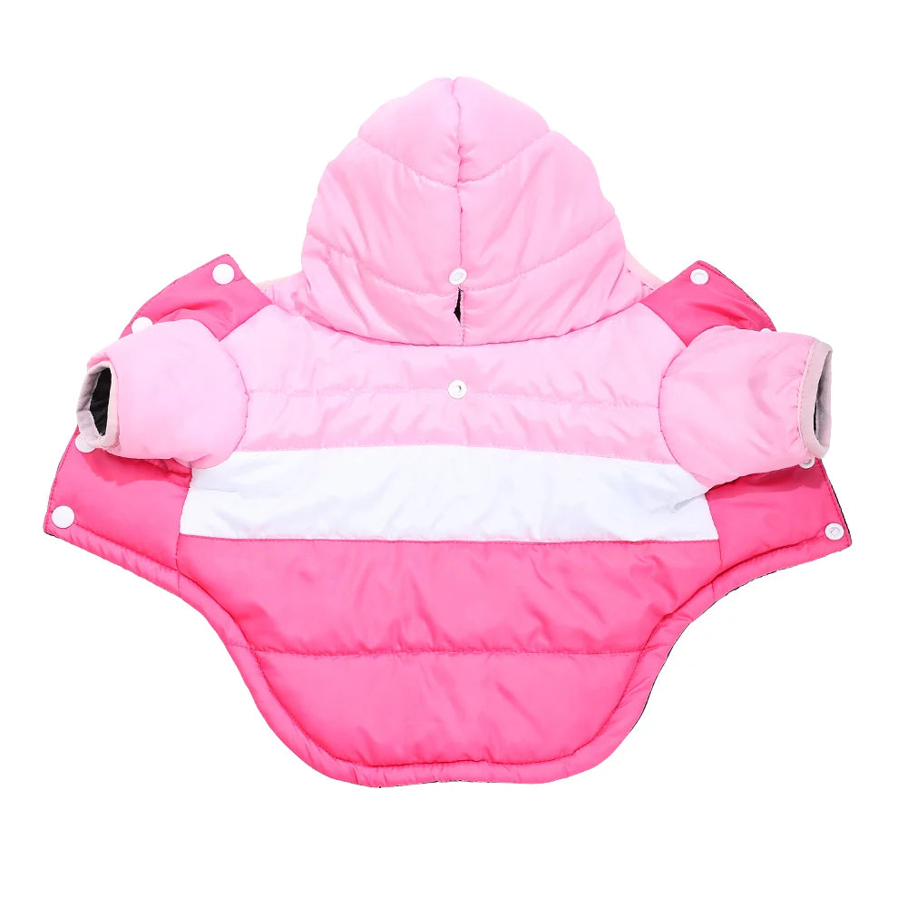 Autumn Dog Clothes Winter Pet Dog Coat With Hooded For Small Medium Dogs Cats Windproof Puppy Solid Overalls Yorkshire Bulldog