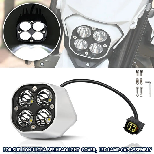 Front Headlight Cover LED Front Light Lamp Cap Assembly Electric Bike Motor Off-Road Accessories For Sur Ron Ultra Bee 2023 2024