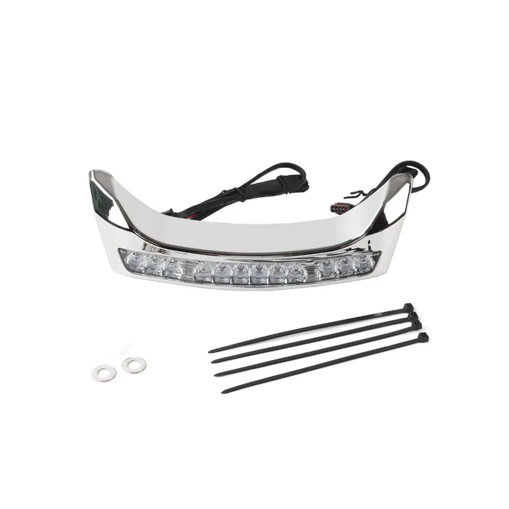 New Motorcycle GOAT-E LED Fairing Light Chrome Amber/White For Harley CVO Electra Street Glide Ultra FLHXU FLHX FLHXSE 2024 2025