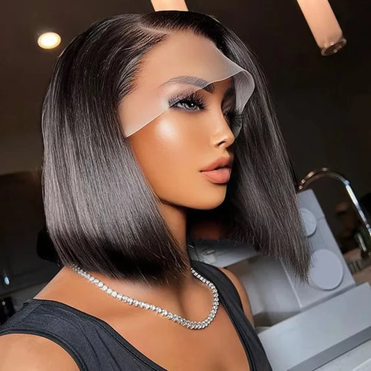 2026 New 4x4 13x4 Lace Front Bone Straight Wigs Cheap Short Bob Wig Brazilian Preplucked Lace Frontal Wigs 100%