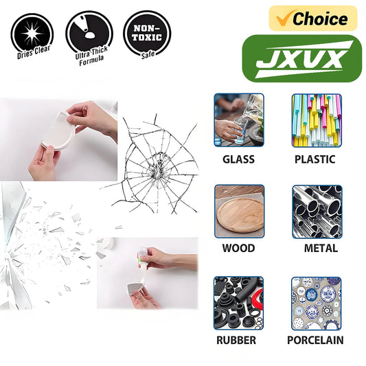 JXVX 50g Welding High Strength Oily Glue - Universal Superglue Mighty Instant Glue for Resin Ceramic Metal Glass