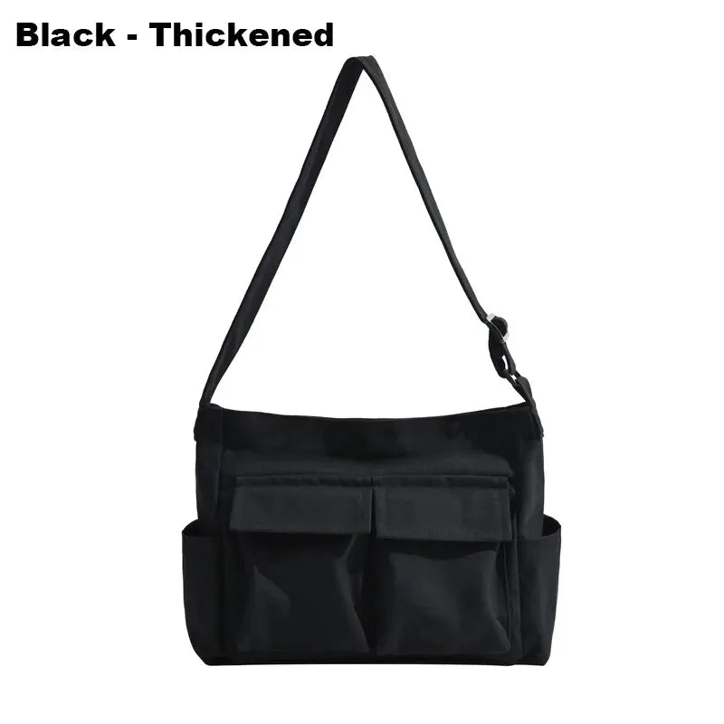 Women Vintage Handbag Canvas Teenager Shoulder Tote Bags Messenger Bags Ladies Casual Handbag Crossbody Purse