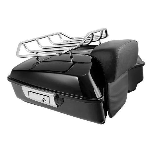 Chopped Trunk w/ Rack Razor Backrest For Harley Touring Road King Street Electra Glide 2014-2024 Motorcycle Accessories