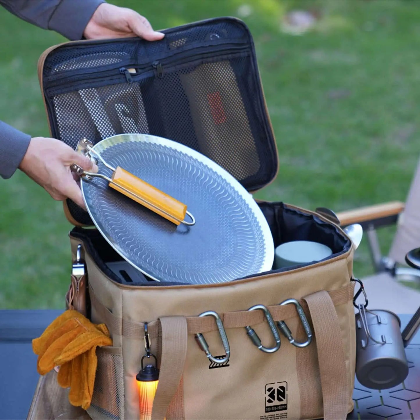 Camping Organizer Bag Utility Tote Bag Camping Organizer 30L Utility Duffel Foldable Container with Handle for Moving Dorm