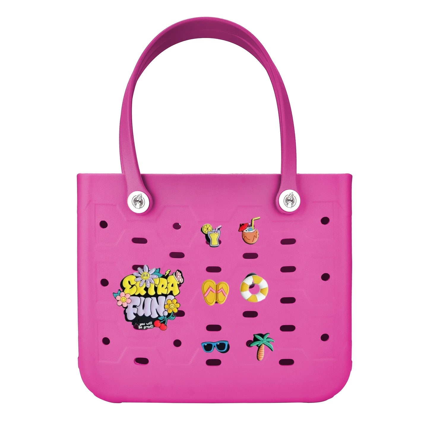 L Large Beach Bag EVA Rubber Waterproof Beach Travel Picnic Storage Basket Women's Shopping Handbag Hemp Bag Jelly Tote Bag