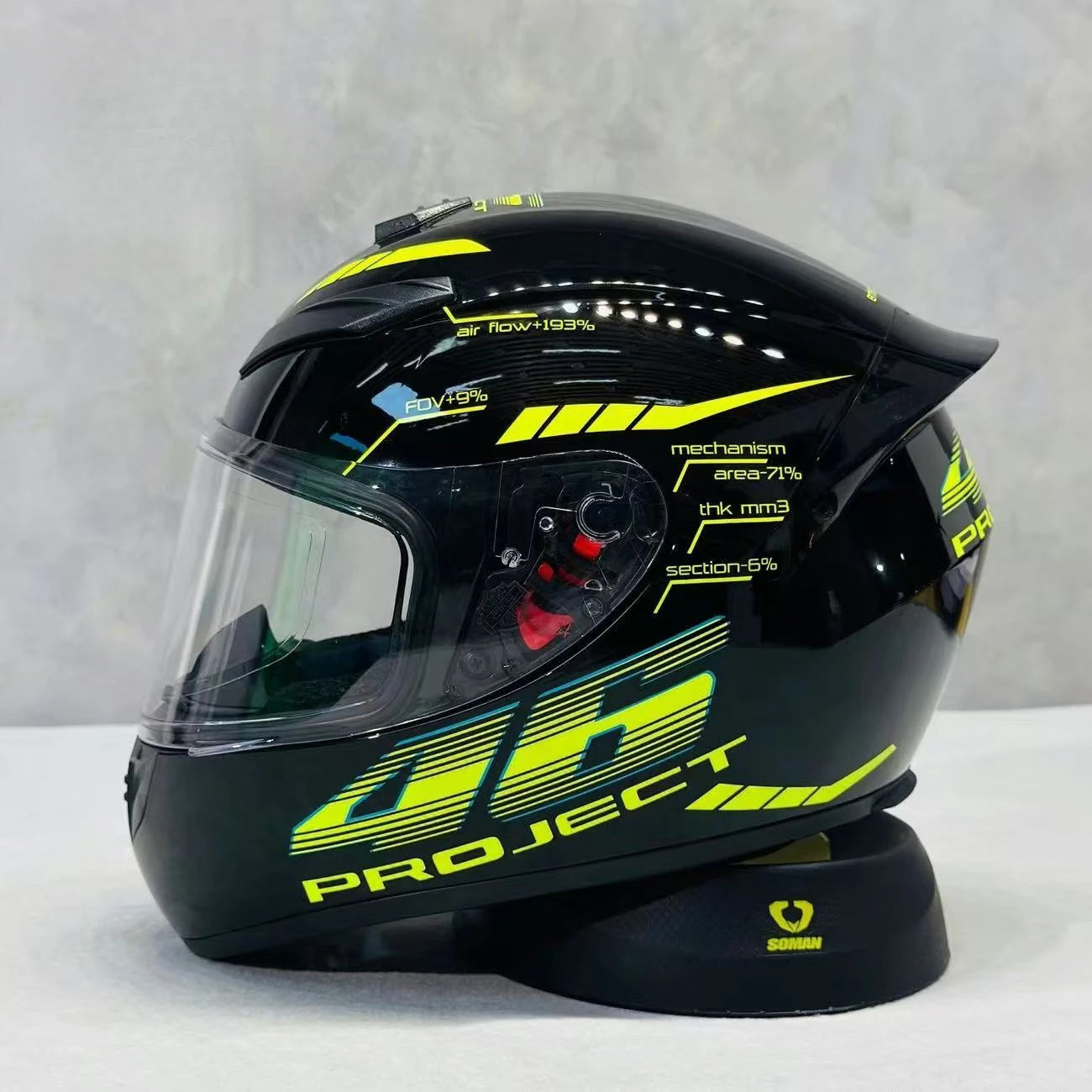 Unisex Design Little Turtle Model Full Face Motorcycle Helmet Reduces Wind Noise and Buffeting for Peaceful Riding All Seasons