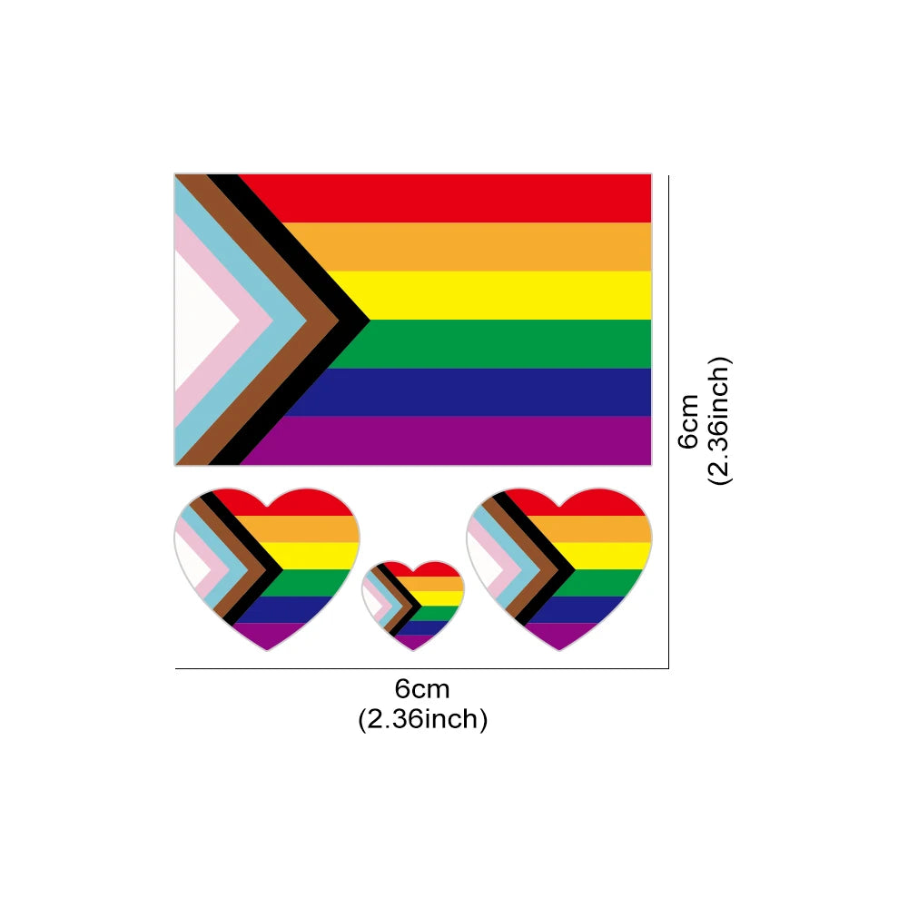 Rainbow Flag Car Sticker Tuning Accessories Window Bumper Funny Body Styling Intersex Inclusive Pride LGBT PVC Waterproof Vinyl
