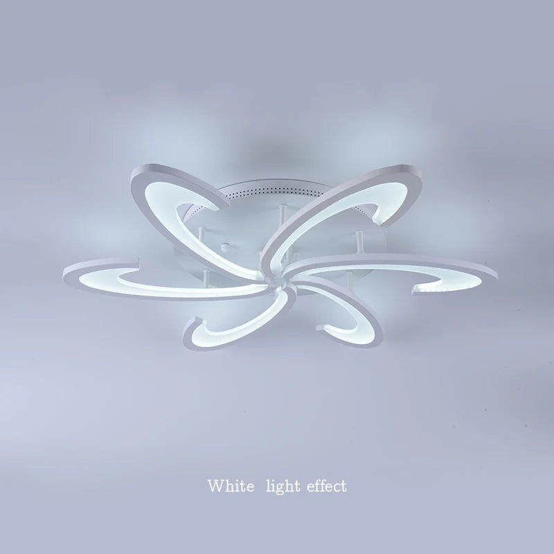 Modern Ceiling Lamp Indoor Acrylic Lustre For Bedroom Living Dining Room Kitchen Led Chandelier RC Dimmable Pendant Light Decor