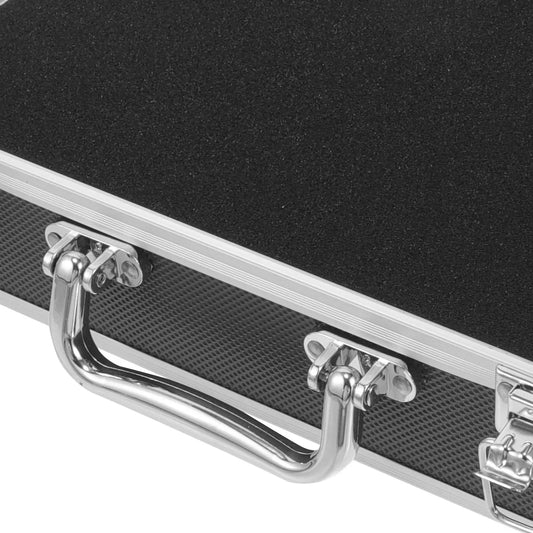 Portable Tool Box Aluminum Alloy Briefcase Tools Container Document Storage Box Sponge Lining Metal Case for Men