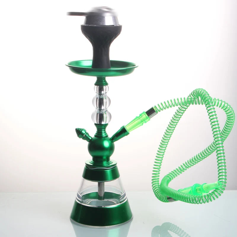 Acrylic Hookah Shisha Complete Set - French Design Chicha with Silicone Head Heat Management Device for Smoking