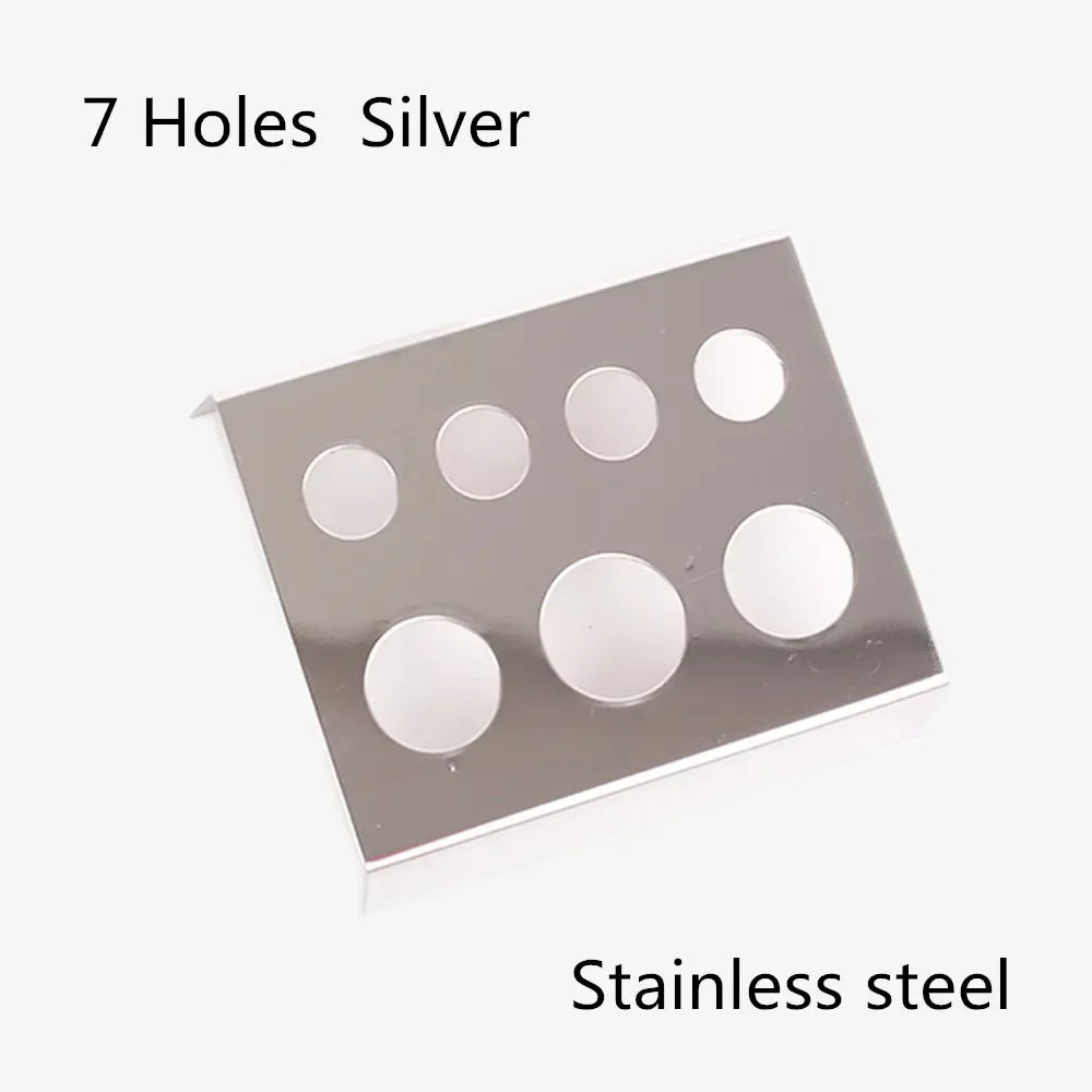 7/8/21Holes Tattoo Ink Cup Holder Stand Tattoo Tool Pigment Black Container Makeup Accessories for Body Art Supplies