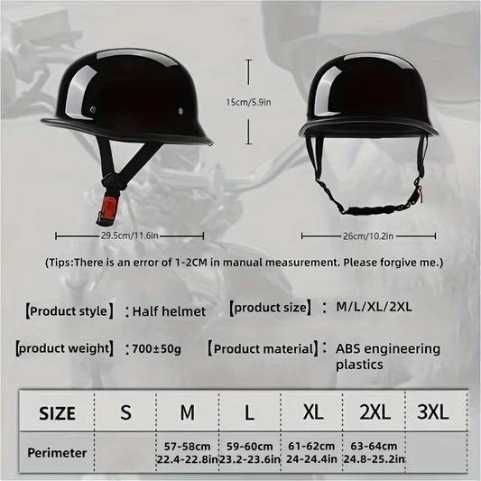 Open motorcycle half helmet German retro cruise protection helmet suitable for adult and child riding safety helmets